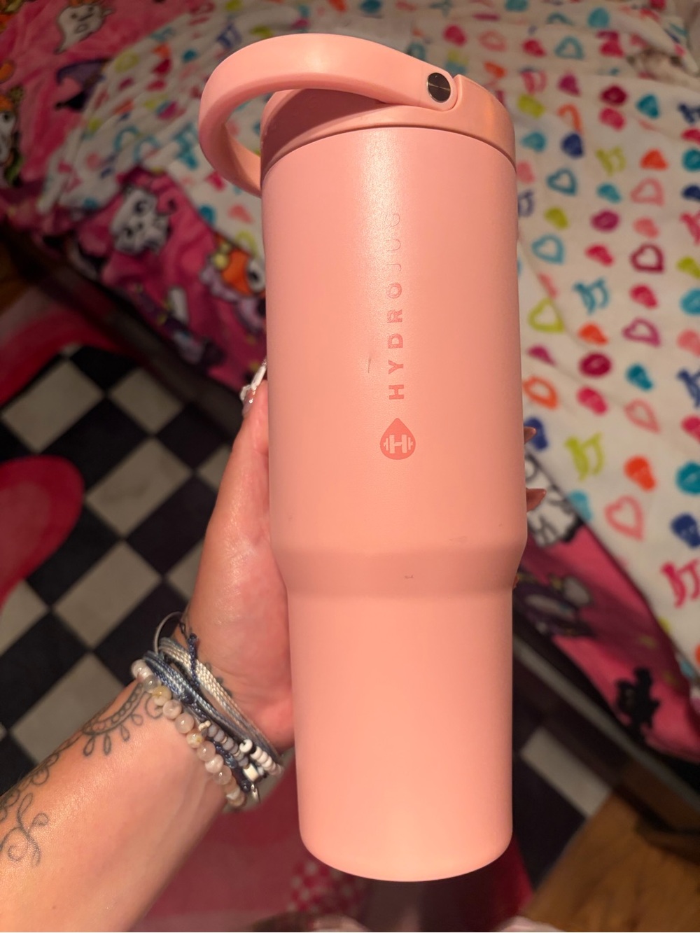 HydroJug Pink Insulated Tumbler with Handle